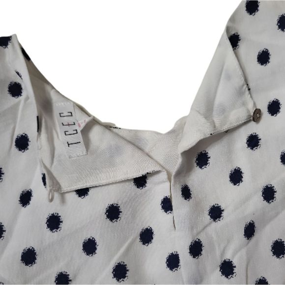 TCEC White/Black Polkadot Mini Dress Size M - Picture 5 of 7
